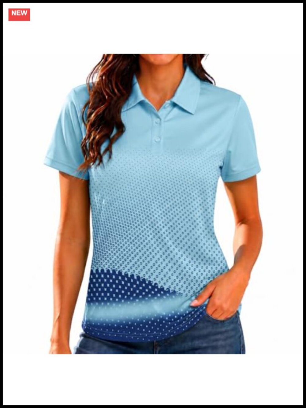 Women's Golf Polo Shirt Short Sleeve Moisture Wicking Athletic Top, 95%